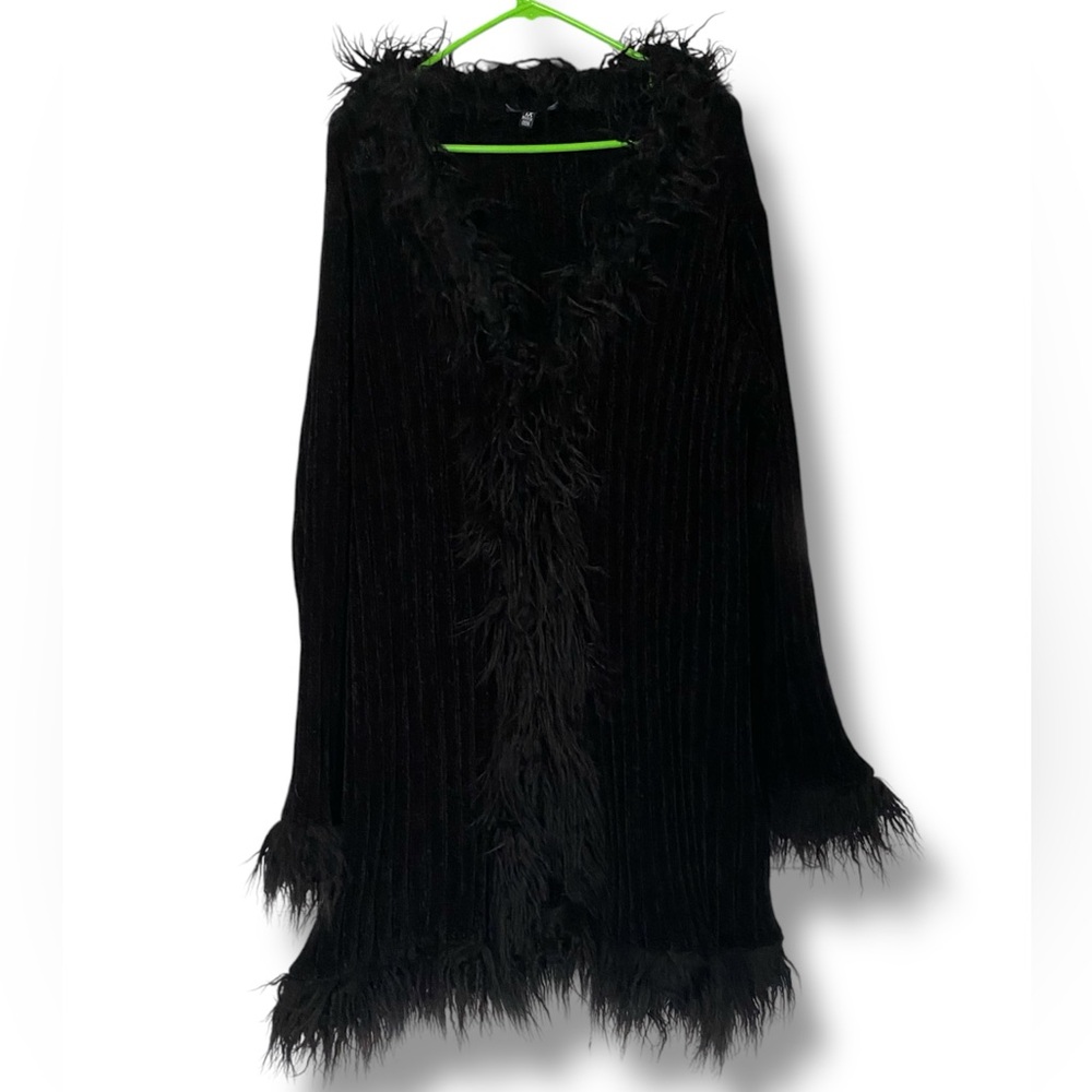 DollsKill | NWOT’s Women's gothic grunge Y2K vintage inspired Fuzzy Trim Sweater - Picture 5 of 6